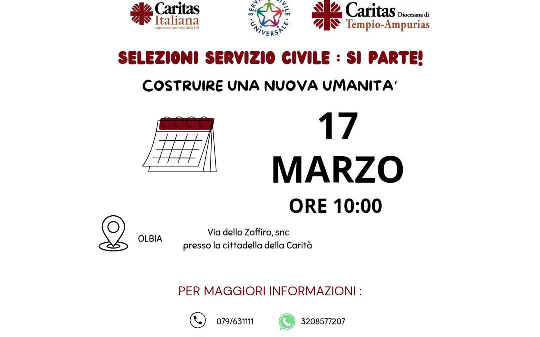 Selezioni Servizio Civile, SI PARTE!