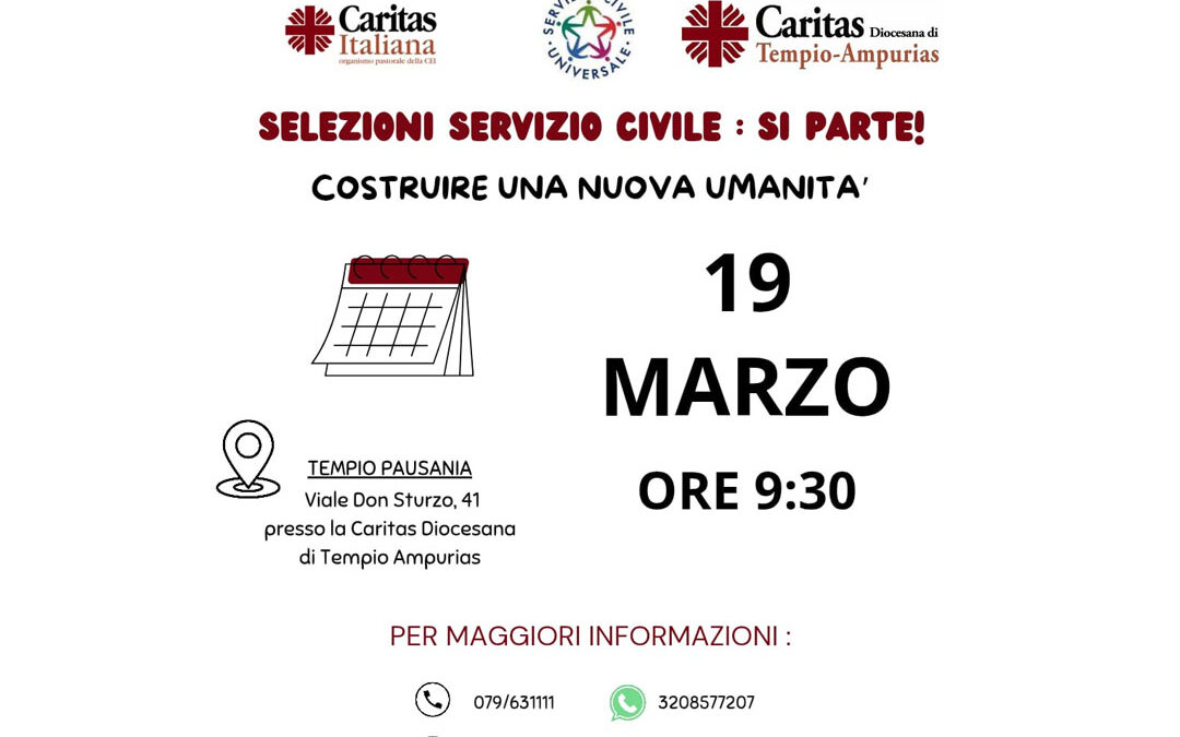 Selezioni Servizio Civile, SI PARTE!